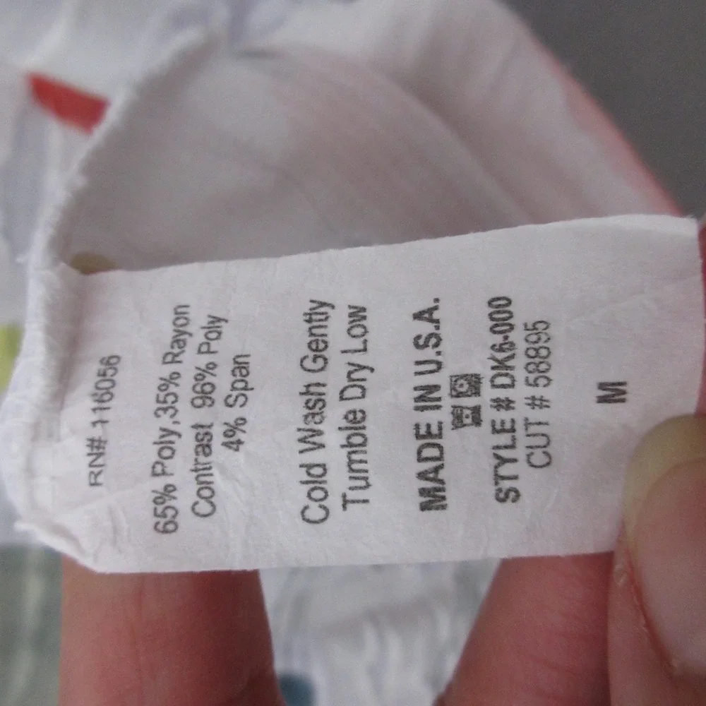 Jess & Jane Top Tunic Medium Colorful Geometric Distressed Art to Wear Lagenlook - Picture 6 of 12